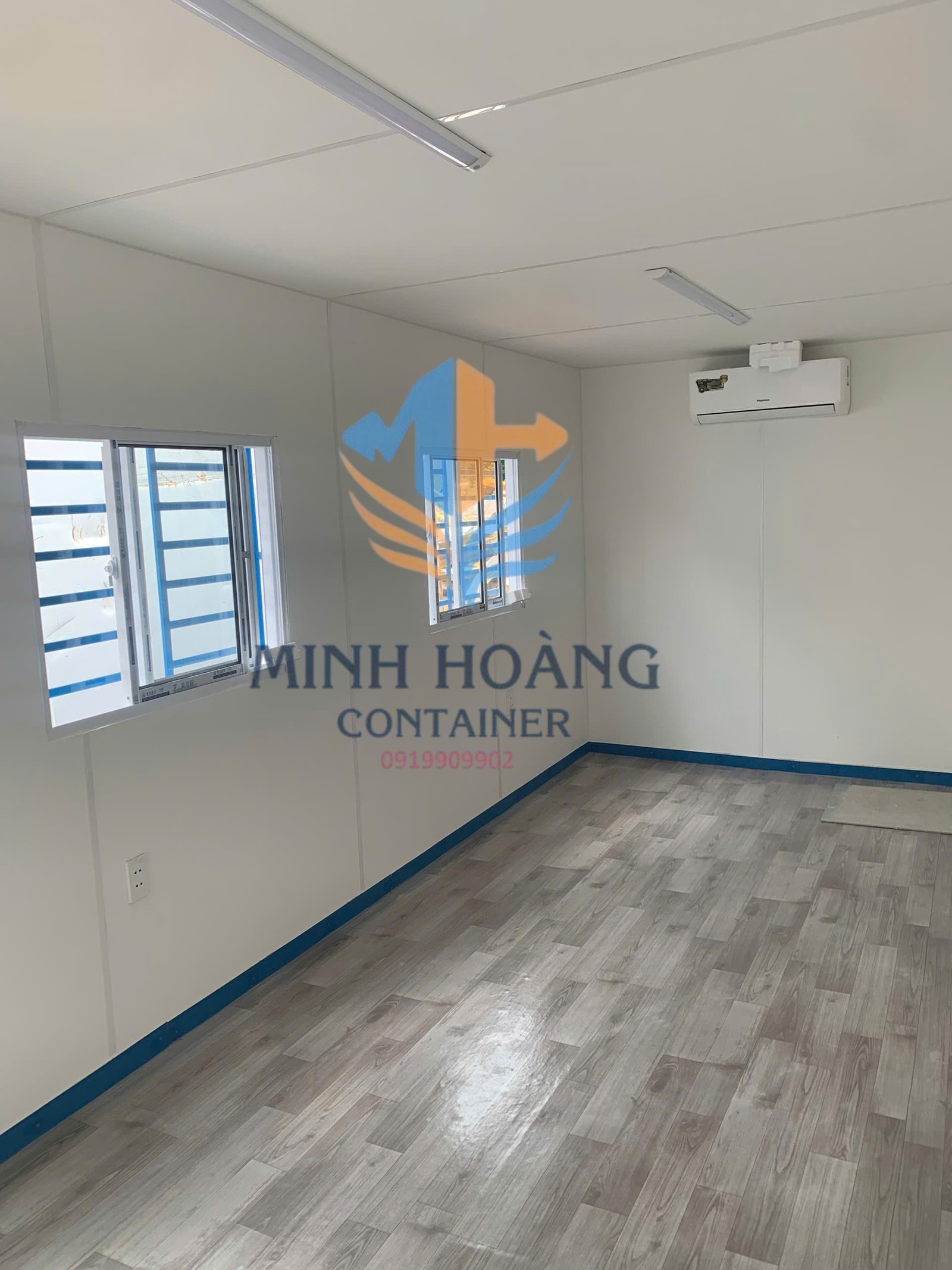 Container Văn Phòng 20 Feet Xanh Dương Vỏ Thường